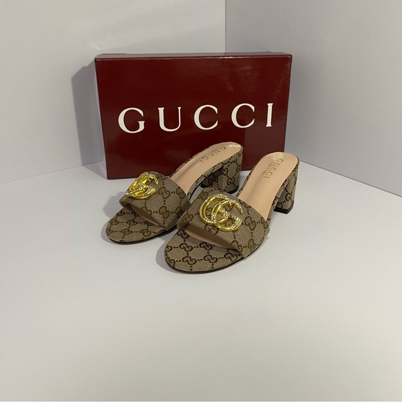 Gucci Women's Brown Slide Sandals - Picture 1 of 9